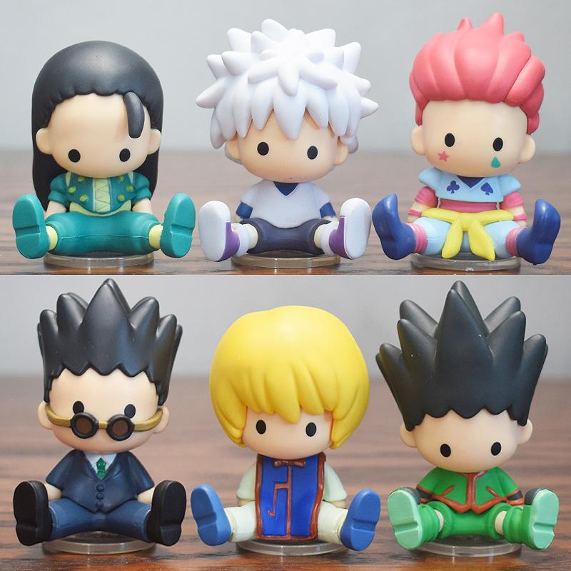 Hunter Exam Candy Toys Figure  Killua Hisoka Illumi Candy Toys Mini Bean Eyes Experimental Chapter Action Figure Model Toys