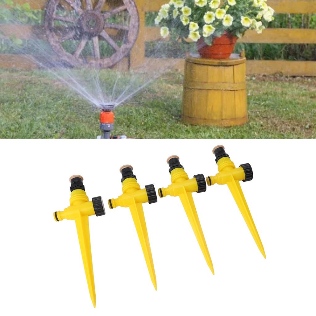 4pcs Garden Sprinklers Professional Efficient 360 Degree Automatic Rotating Lawn Sprinkler for Yard Patio Outdoor Garden