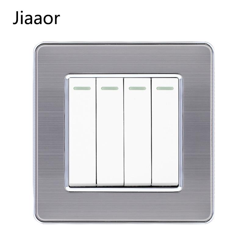 Padrão Europeu Tipo 86 Painel de Interruptor e Tomada de Parede Duplo em Aço Inoxidável com USB-C, Estilo Alemão, Montagem de Parede Embutida.