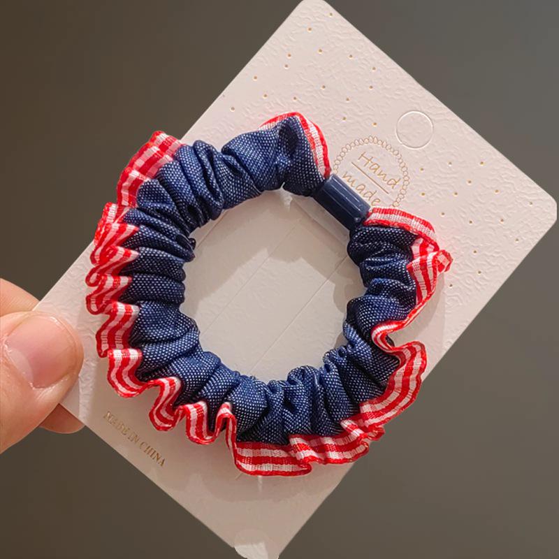 2025 Gumička do vlasů s krajkovým okrajem a sladkou vůní – Dámská gumička ve stylu tenkého střeva na drdoly a vlasové doplňky