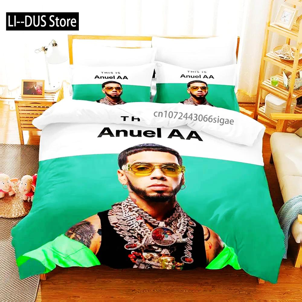 Anuel Aa Real Hasta La Boys Bedroom Duvet Cover Set Single Double Full Queen King Size 2024 Duvet Cover Bed Set