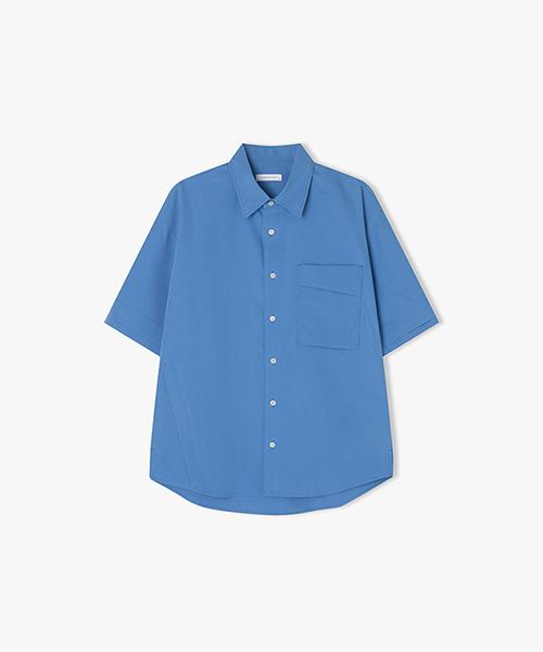 River Classy [25Ss] Llm31505 Blue Pocket Detail Short Sleeve Shirt 100