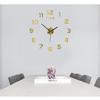 Large Wall Clock 50CM 3D DIY Quartz Acrylic Mirror Stickers Creative Art Decor for Cafe Restaurant Hotel Lobby