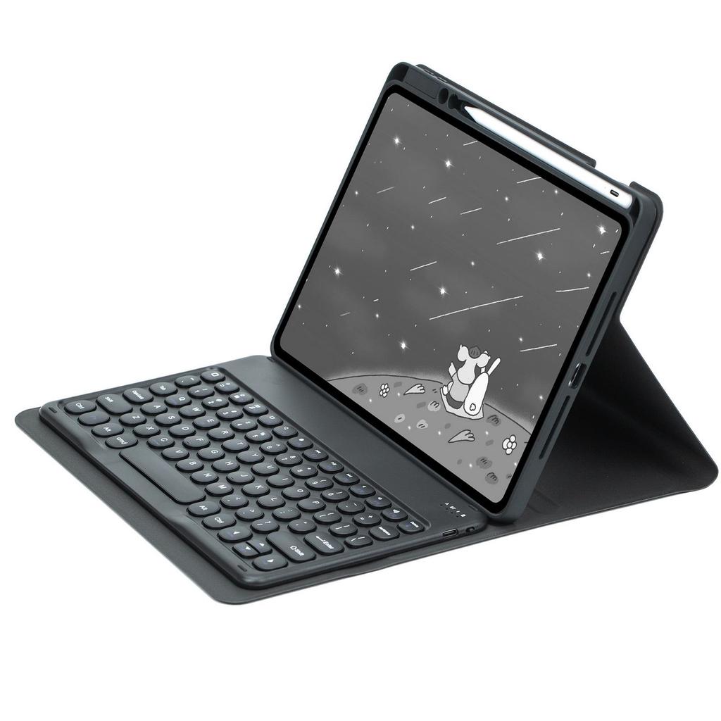 iPad 10th Gen 360° Rotating Leather Case with Touch Keyboard & Pen Slot