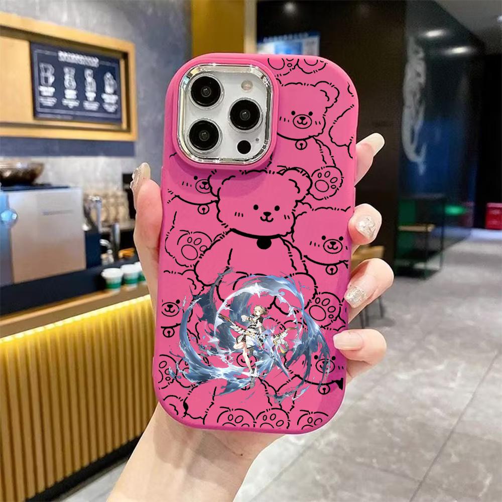 Phone Case: 2D flat design suitable for iPhone 18 17 16 15 14 13 Pro protective case, couple style, water wave effect, Christmas and Halloween gifts