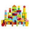100-Piece Colorful Wooden Building Blocks: Early Education Shape Matching Puzzle for Children
