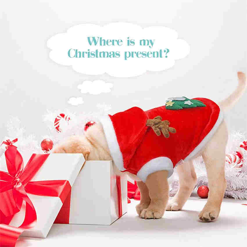 Cute Christmas Pets Costume New Year Dog Clothes Small Dogs Cat Santa Costume Jacket