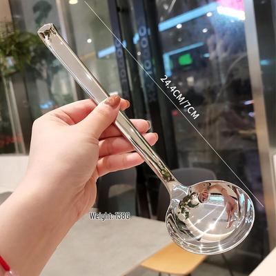 ZISIZ Stainless Steel Long Handle Hotpot Serving Spoon