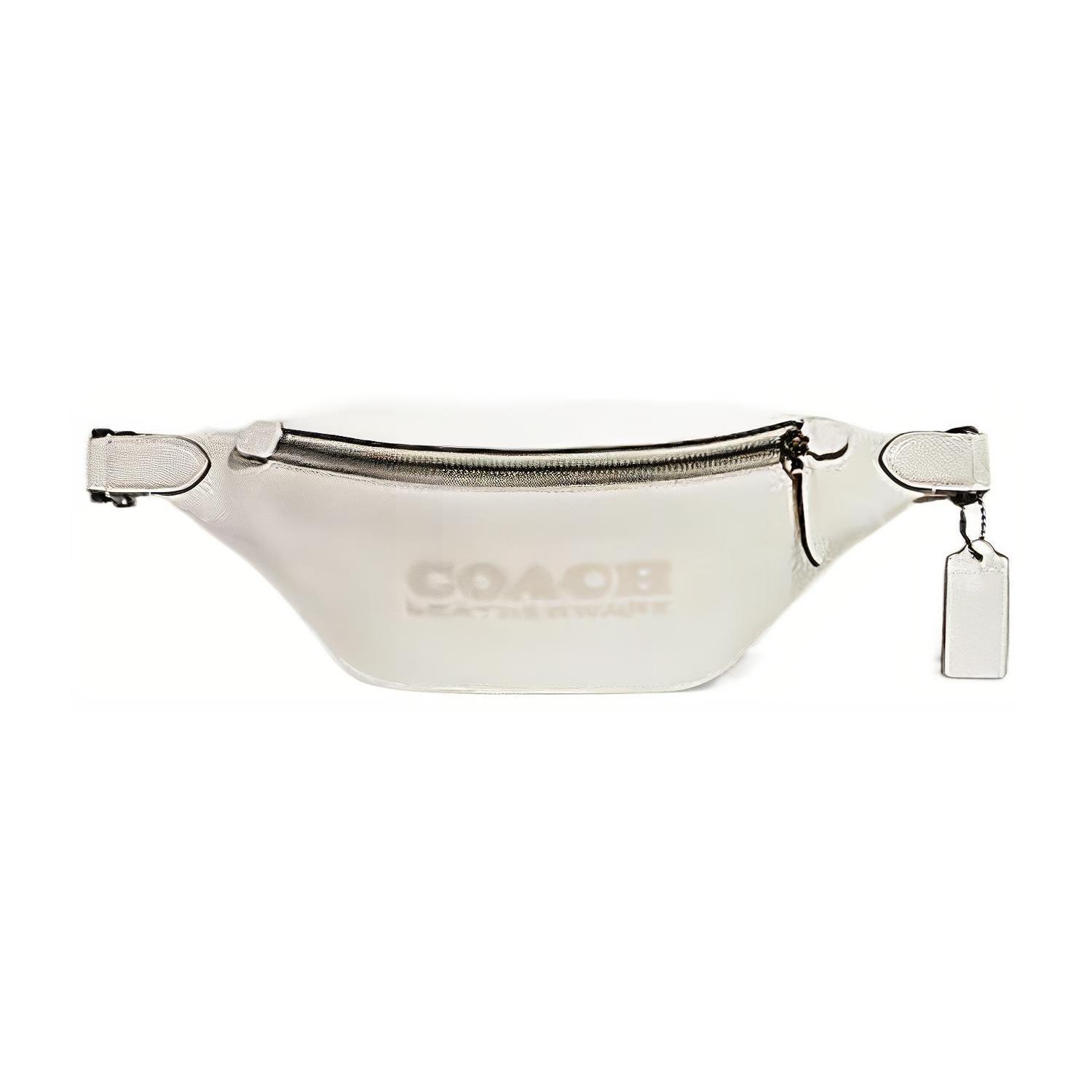

New COACH Charter Leather Fanny Pack Large Size Women s White C6291-TXW 32*7*14CM