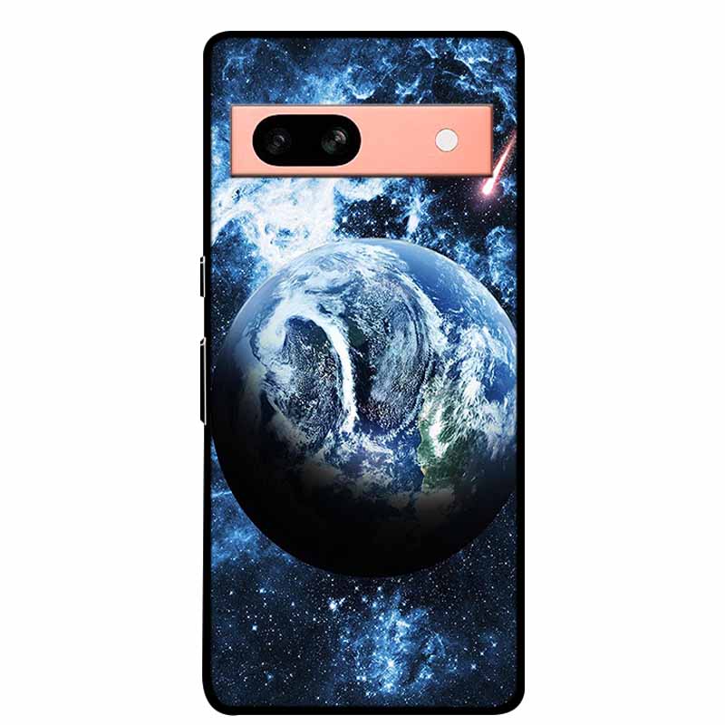 Per Google Pixel 7a 5G Custodia 6.1" Cover Fiori Bordo Nero Silicone TPU Morbida Cover Posteriore Per Google Pixel7a 2023 Custodia Telefono Fundas