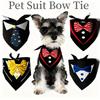 Formele Honden Bandana Set Smoking Strik Huisdier Driehoekige Sjaal Wasbaar Zakdoekje voor Bruiloft Verjaardagsfeest Kostuum & Dagelijkse Kleding Decoratie