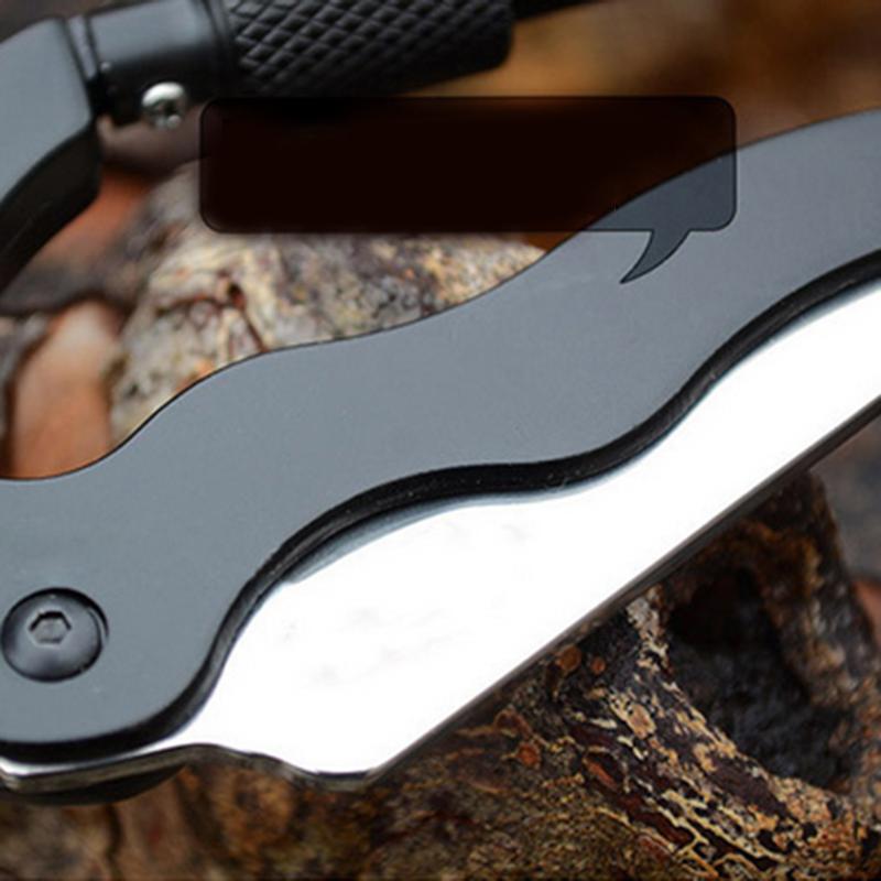 Multifunctional Aluminum Camping Knife Carabiner Keychain Clip with Bottle Opener for Outdoor Activities