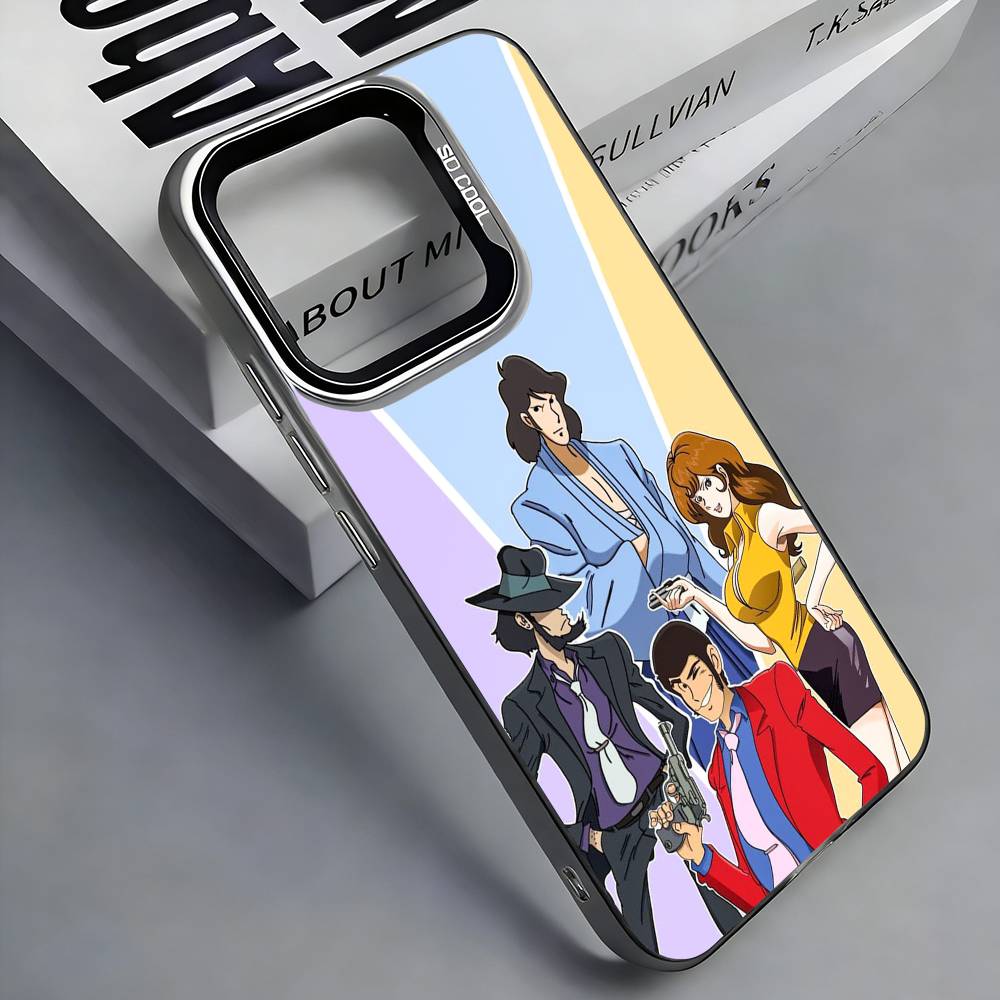 Anime L-Lupin The T-Third Phone Case For iPhone 17,16,15,14,13,12,11 Plus,Pro Max,Colored Silver Phone Case
