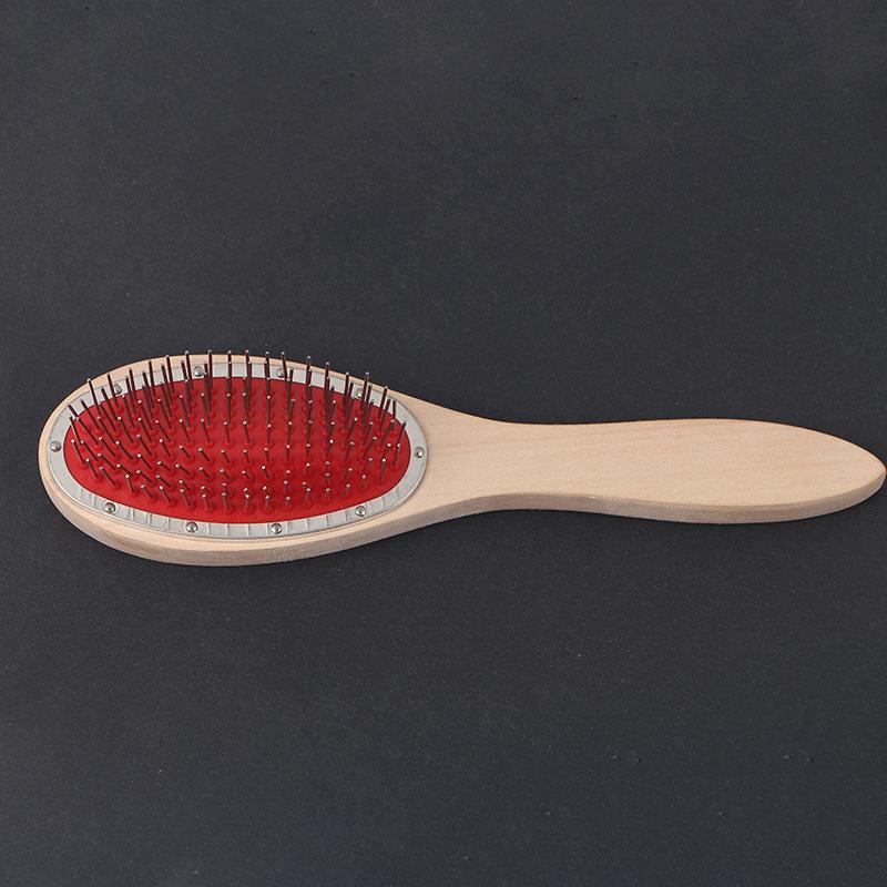 Anti Static Soft Detangle Hairbrush Red Color Hair Brush Hair Extension Loop Brush Wig Brush