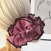 Checkered Pattern Hair Band Women Elastic Hair Tie Elegant Durability Hairband for Everyday Wear