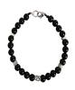 Aruda Silver Charm Point Onyx Bracelet