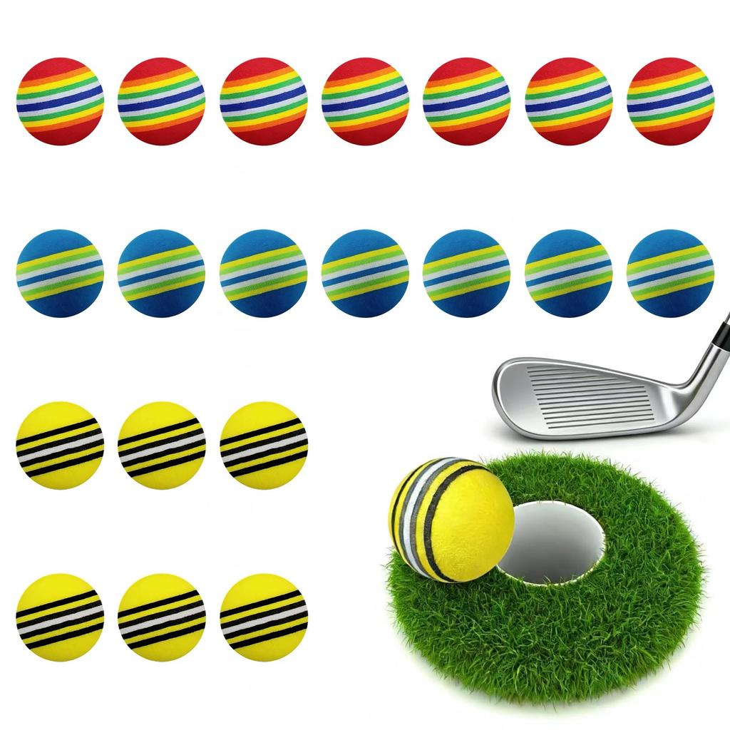 Golf Practice Balls, Urethane Balls, Sponge Balls, Set of 20,