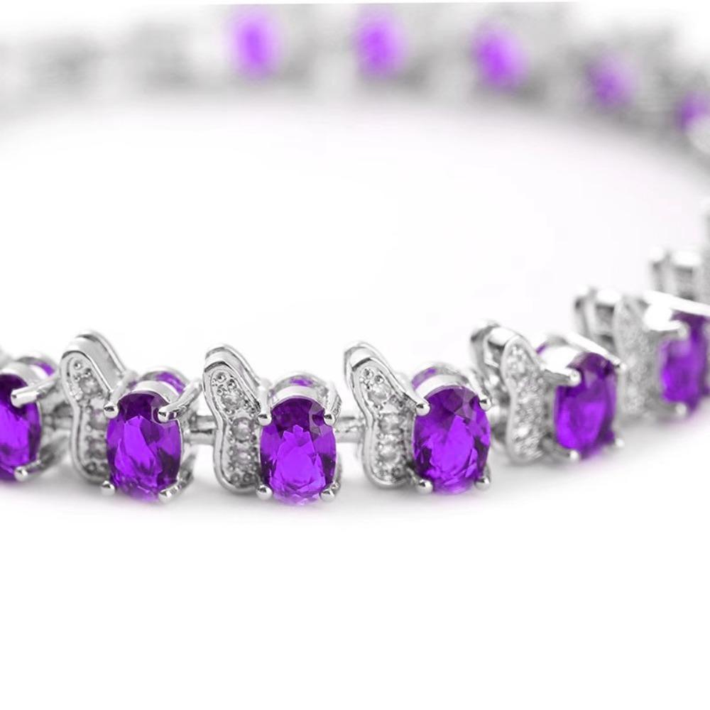 Luxury Watch Clasp Bracelet for Women Elegant Party Micro Pave Full Diamond with Extender Chain Gemstone Bracelet