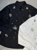 2025 Autumn Retro Long-Sleeve Shirt with Heavy Embroidery and Beadwork