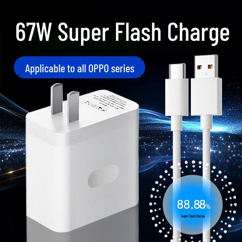 Compatible 67W Flash Charger for OPPO Reno9, 9Pro, Reno11, K10, K11