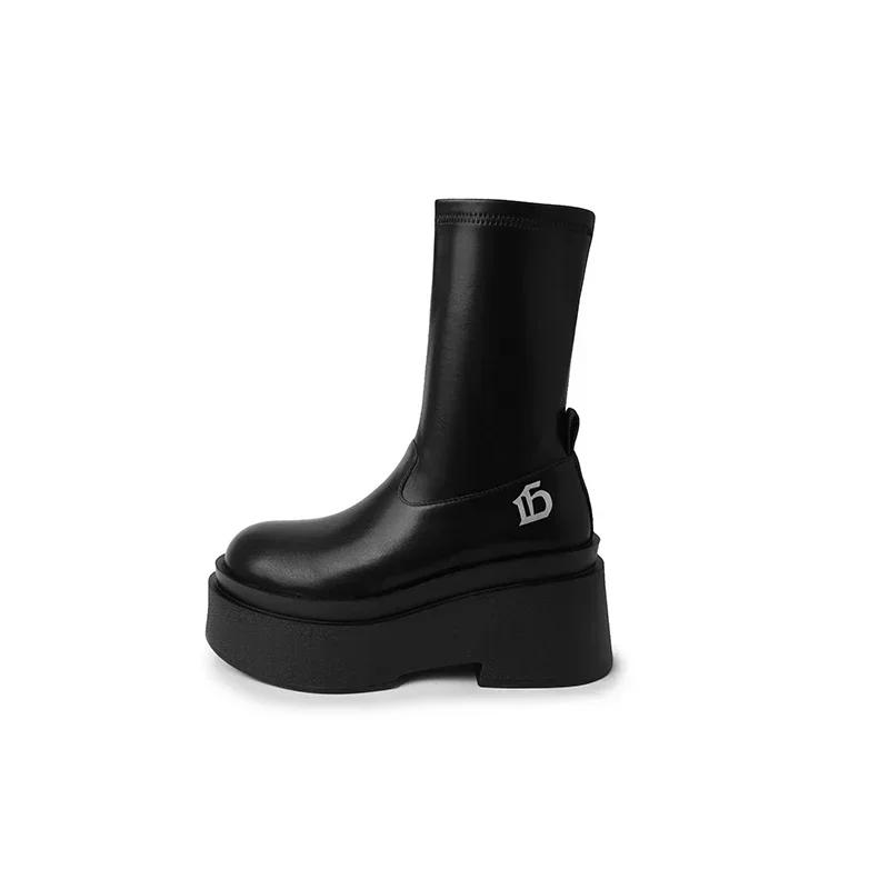 Fashion 2025 New Winter Shoes for Women Punk Boot Shoes Fashion Patform Wedges Heel Ladies Elegant Short Boots High Heel Gothic Shoes