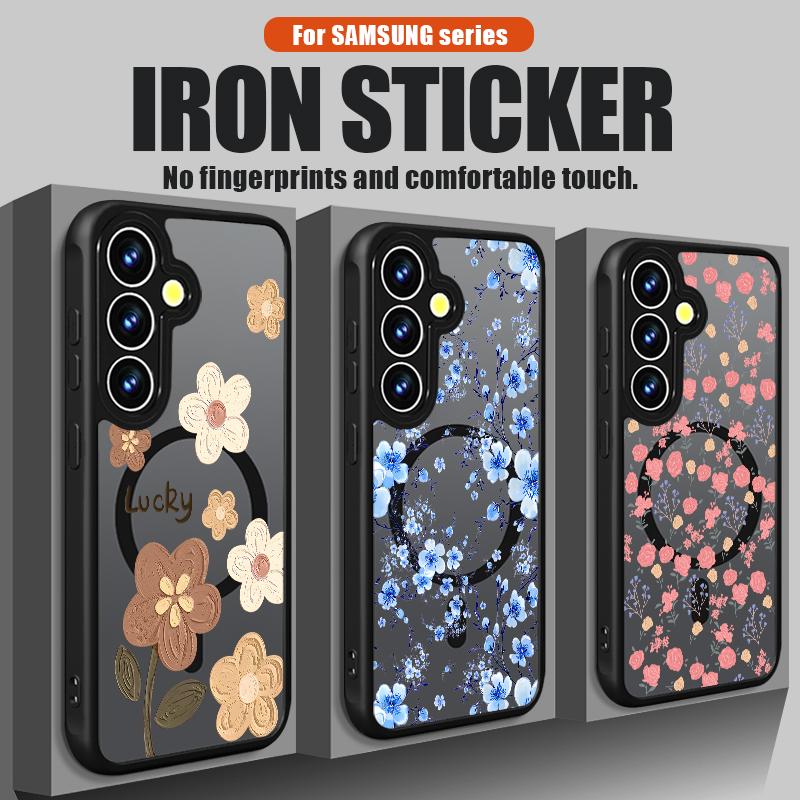 Cute Little Flower Pattern Magnetic Phone Case For Samsung Galaxy S26 S24 S23 Ultra S25 FE S22 Plus S25 Edge For Magsafe Cover
