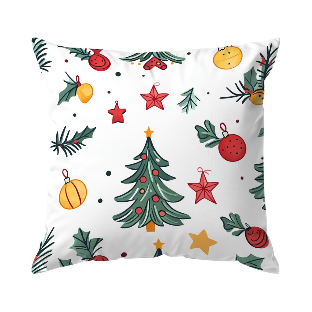 Cartoon Christmas Pillowcase Printed Polyester 40/45/50cm Throw Pillowcover Decorative Sofa Cushion Pillowslip Home Decor