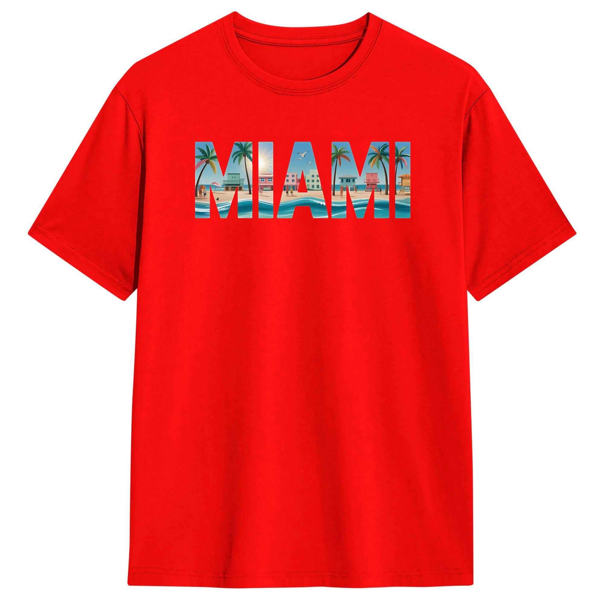 Miami Mike Tshirt Unisex Cotton Tops Harajuku Round Neck Short Sleeve S