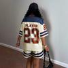 Summer New Style Casual Comfortable Short-sleeved V-neck Shorts Set with Trendy Letter Print