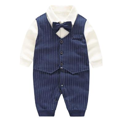 Baby Boys Formal Suit Romper with Open Front and Bow Perfect for Baby Kindergarten Entrance First Meal and Weddings [Shiawase Warehouse] Tie, Showers,