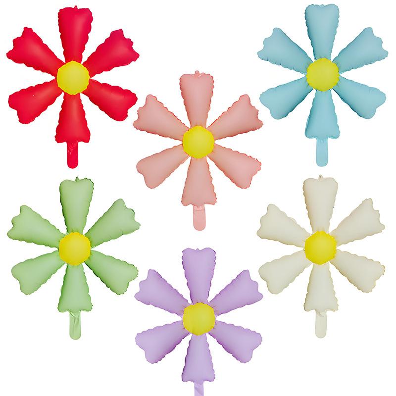 Small White Daisy Balloon Photo Props Wind Birthday Arrangement 61 Stall Smiley Face Sunflower Balloon