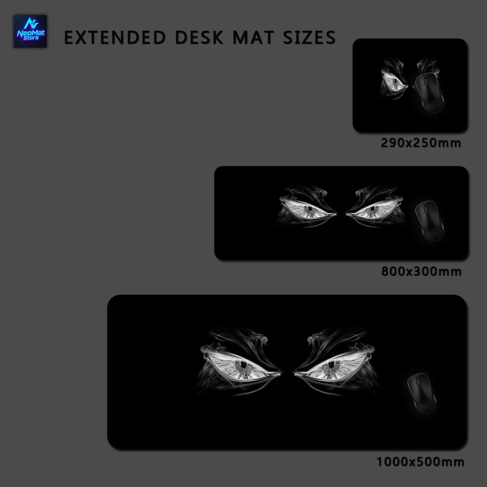 Black Gray Anime Mouse Pad x Office Desk Mat Keyboard Rug Table Carpet Home Accessories Mouse Pads Large Cool Dark Animals