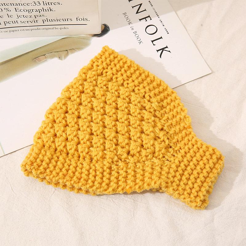 Women's Hand-Knitted Wool Headband: Warm Autumn/Winter Ear Protection with Wide Brim