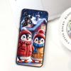 Christmas Cartoon Cat Art Phone Case For Samsung A73 A72 A71 A55 A54 A53 A52 A51 A13 A22 A16 A15 A12 A14 A26 A07 5G Black