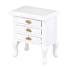 1: 12 Scale Wooden Doll house night table With Functional Drawer For Miniature Bedroom Scene Decoration