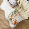 1Pc Winter Robin Squirrel Cushion Cover, Watercolor Snowy Wildlife Print Throw Pillow Case, Festive Home Decor For Sofa Bedroom