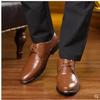 Men's Leather Shoes Lace-Up Casual Shoes Business Dress Men's Shoes Breathable Wedding  Wear-resistant  Men 2024