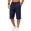 Pantaloncini Sportivi Estivi da Uomo in Maglia Traspirante con Elastico a Rete Sette Quarti Larghi da Spiaggia Uomo