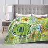 Kuchipatchis Mametchi Blanket Warm Soft Comfortable Plush Bedding Throws For Couch Bed Travel Office Flannel Bedspread Bed Cover