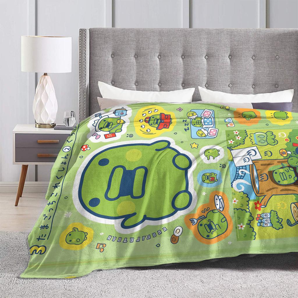 Kuchipatchis Mametchi Blanket Warm Soft Comfortable Plush Bedding Throws For Couch Bed Travel Office Flannel Bedspread Bed Cover