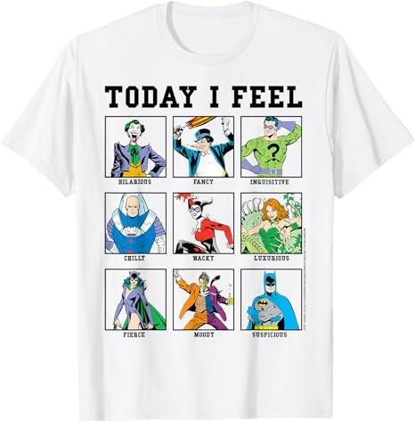 Comics BatUnisex Villains Today I Feel Emotional White TShirt S