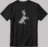Happy Cartoon Character The Tramp Short Sleeve White-Black Men's / Women's T-Shirt H314