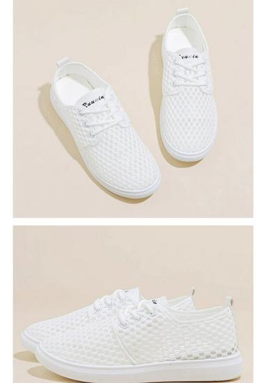 Women's Summer 2026 White Mesh Breathable Lightweight Sports Casual Shoes