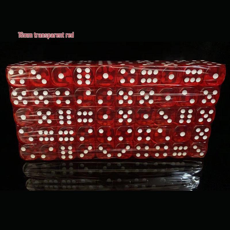 Zaruri de cristal de 16 mm: Pips cu colțuri rotunjite/drepte/pătrate, Zaruri transparente cu vânzare rapidă