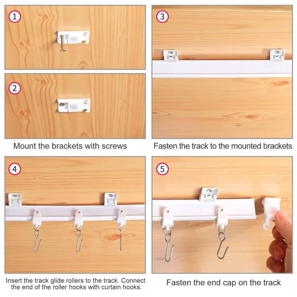 Bendable U-Shaped Curtain Track Slide Rail (1/2/3/5/8 M)