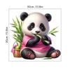 Cute Pink Baby Panda Rose Toilet Stickers For Home Decoration Wedding Living Room Bedroom Vinyl Wall Art Romantic Warm Wallpaper