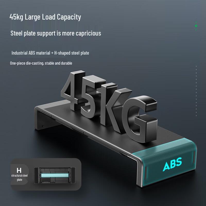 llano Q5 Adjustable Monitor Stand with Storage Drawer