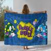 Classic Game Bubble Bobble Puzzle Bobble Flannel Blanket,Ultra Soft Plush Throw for Home Bedroom Bed Sofa Cover Office Picnic