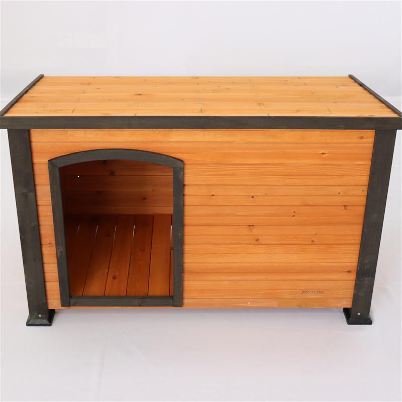Rainproof Wooden Dog House - Large, Sun-Protected, Solid Wood Pet Shelter for All-Season Indoor/Outdoor Use