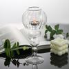 European Retro Glass Candle Holder Transparent Umbrella Shaped Romantic Candlelight Candle Holder Creative Furniture Room Decor